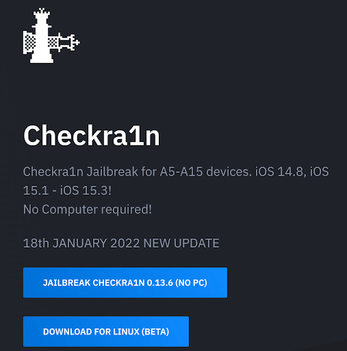 scam checkra1n for 15.3 Jailbreak