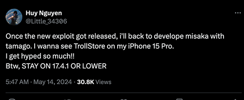 misaka for iOS 17.4.1