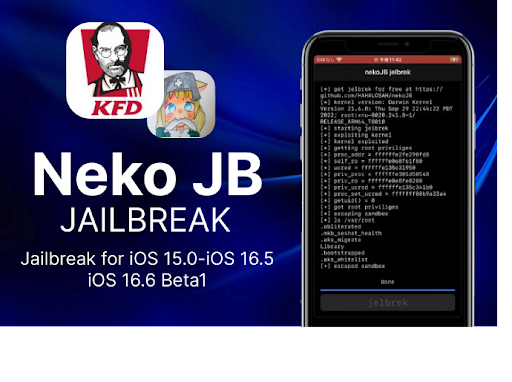 Neko Jailbreak iOS 15 - 16.6b1