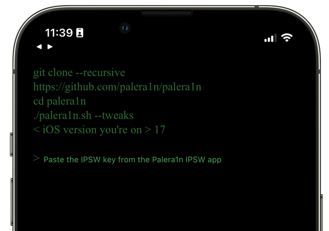 paste IPSW key