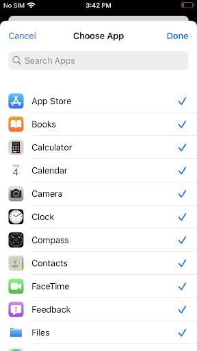Select All Apps
