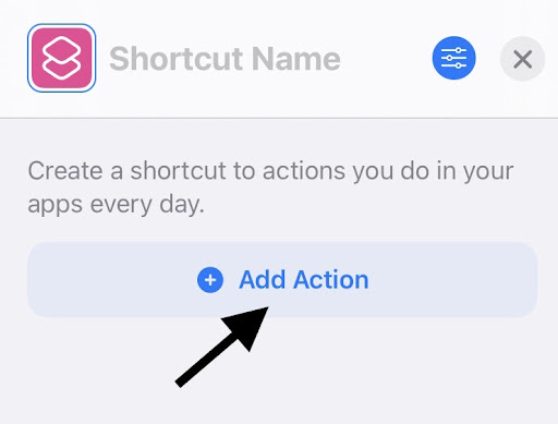 Shortcut Add action