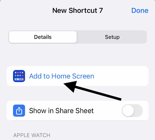 Shortcut Add Home
